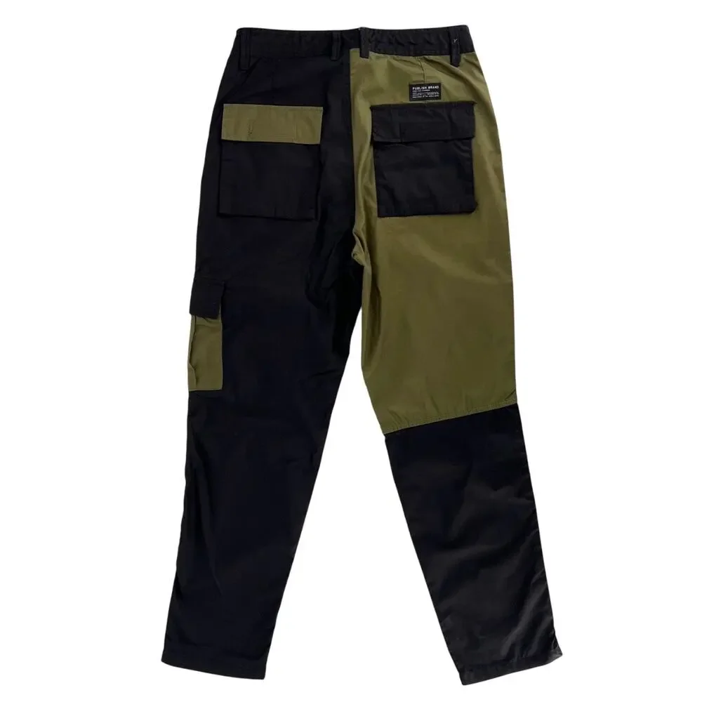 Publish Log Pants olive black color block